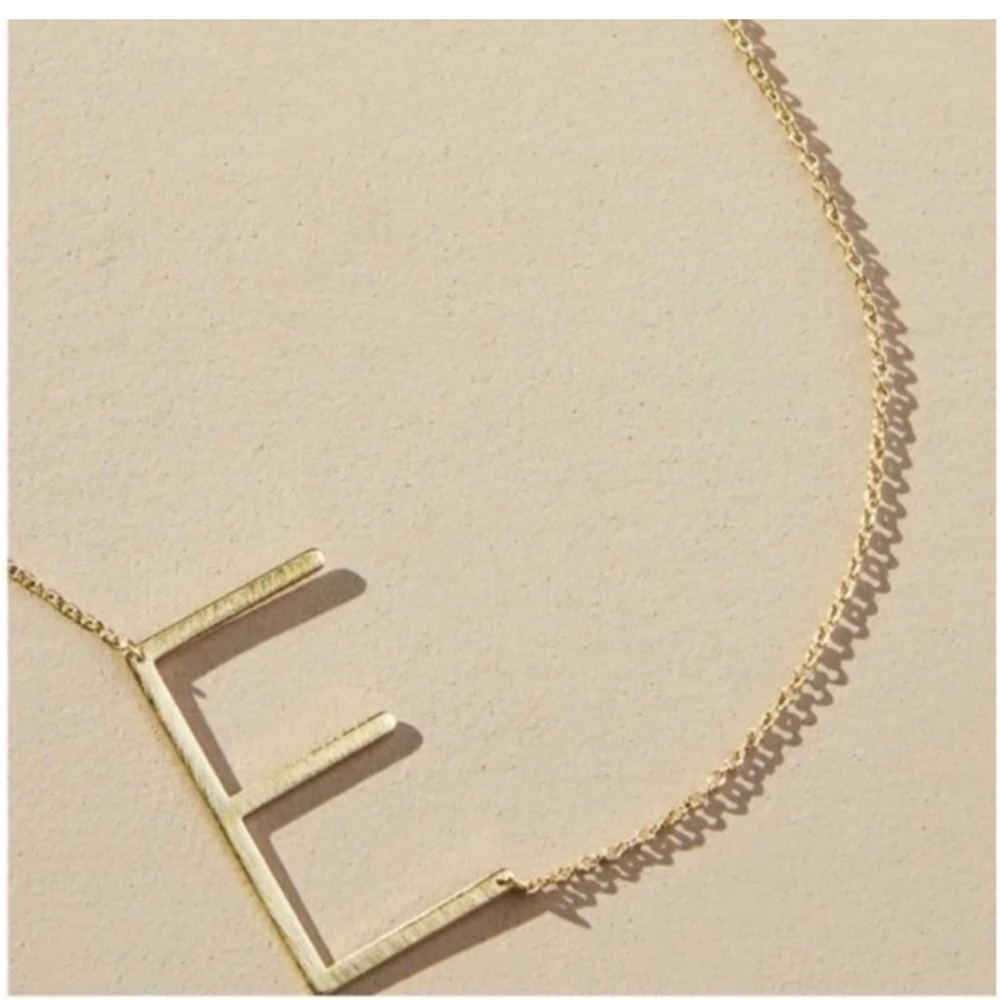 Anthropologie Monogram Pendant Necklace